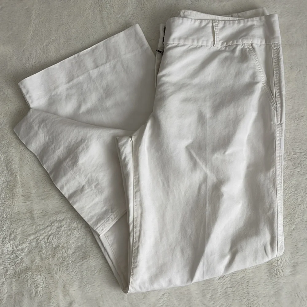 J.Crew 100% Linen Favorite Fit Straight Wide-Leg Womens Size 12